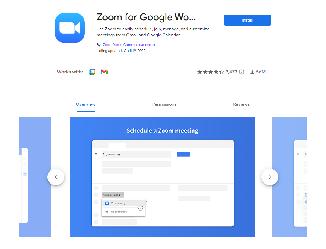 Zoom for Google Workspace Productivity Tool
